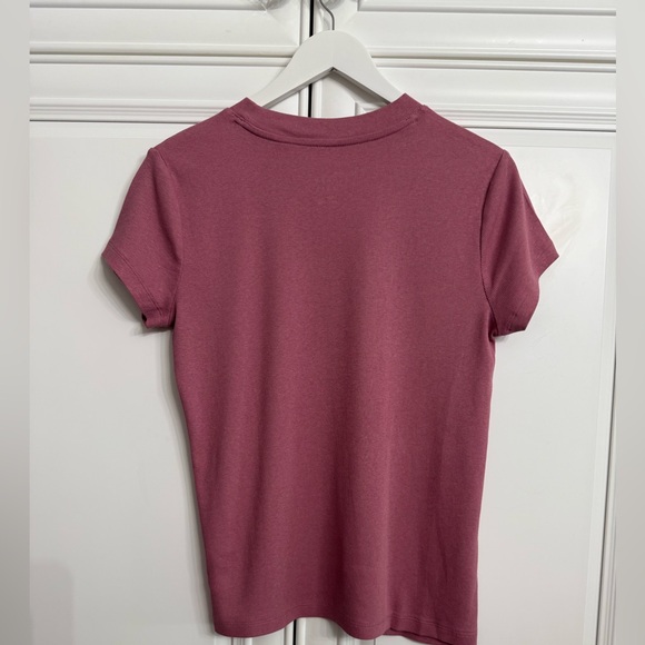 a new day Women’s Size Large Mauve Short Sleeve Crew Neck Ribbed T-Shirt Top - Picture 8 of 11